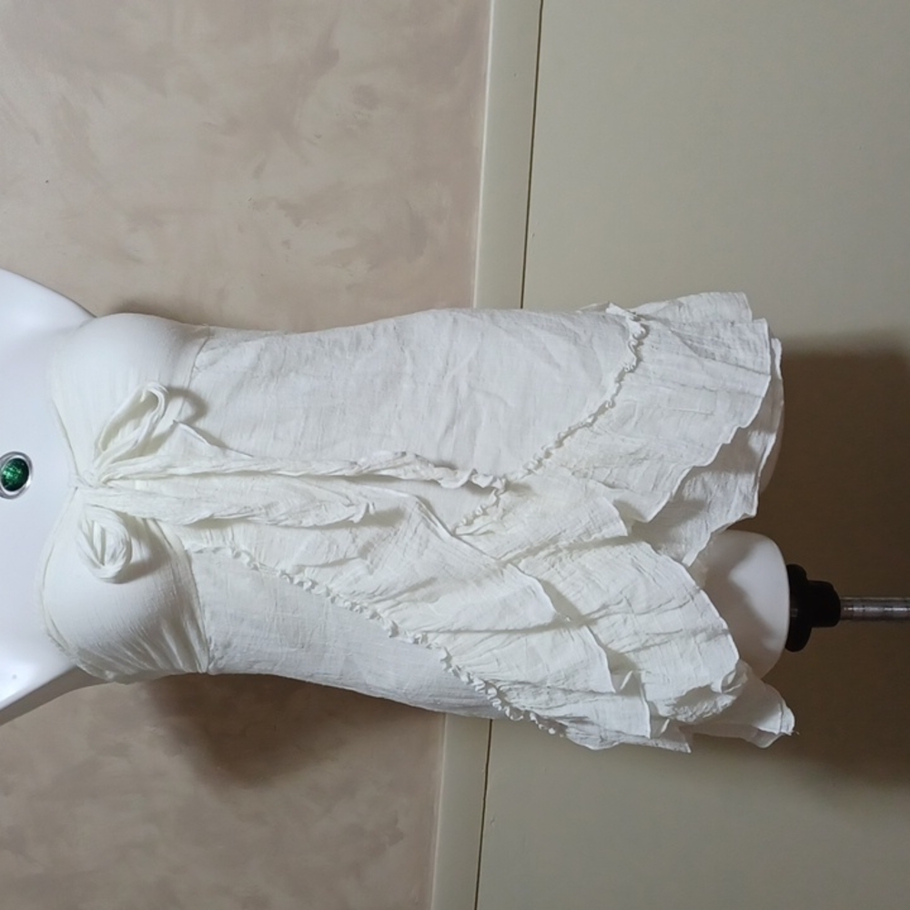 Elan Awesome Cute Strapless Sundress, In An Off White Size Small